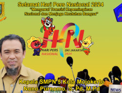 Kepala SMPN 5 Kota Mojokerto Mengucapkan Selamat Hari Pers Nasional 2024