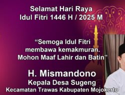 Kepala Desa Sugeng Mengucapkan Selamat Hari Raya Idul Firi 1446 H