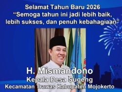 Kepala Desa Sugeng, Trawas, Kabupaten Mojokerto Mengucapkan Selamat Tahun Baru 2026