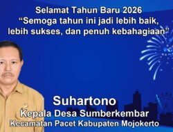 Kepala Desa Sumberkembar, Pacet, Mojokerto Mengucapkan Selamat Tahun Baru 2026
