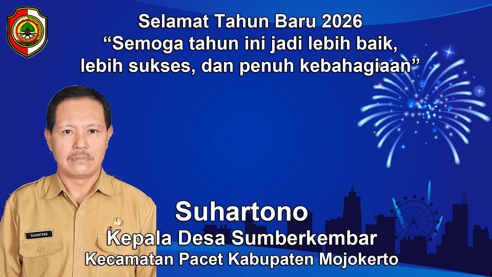 Kepala Desa Sumberkembar, Pacet, Mojokerto Mengucapkan Selamat Tahun Baru 2026