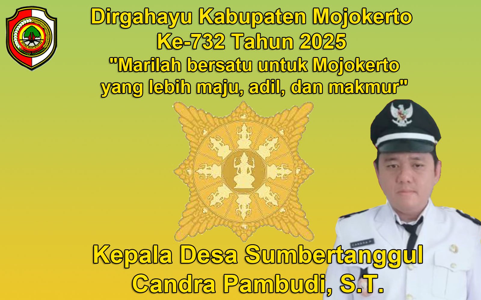 Kepala Desa Sumbertanggul Mengucapkan Dirgahayu Kabupaten Mojokerto Ke-732 Tahun