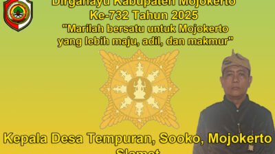 Kepala Desa Tempuran Mengucapkan Dirgahayu Kabupaten Mojokerto Ke-732 Tahun