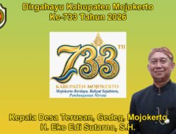 Kepala Desa Terusan, Gedeg, Mojokerto Mengucapkan Dirgahayu Kabupaten Mojokerto ke-733 Tahun 2026