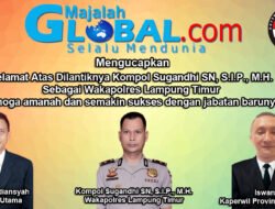 majalahglobal.com Mengucapkan Selamat Atas Dilantiknya Kompol Sugandhi SN, S.I.P., M.H. Wakapolres Lampung Timur