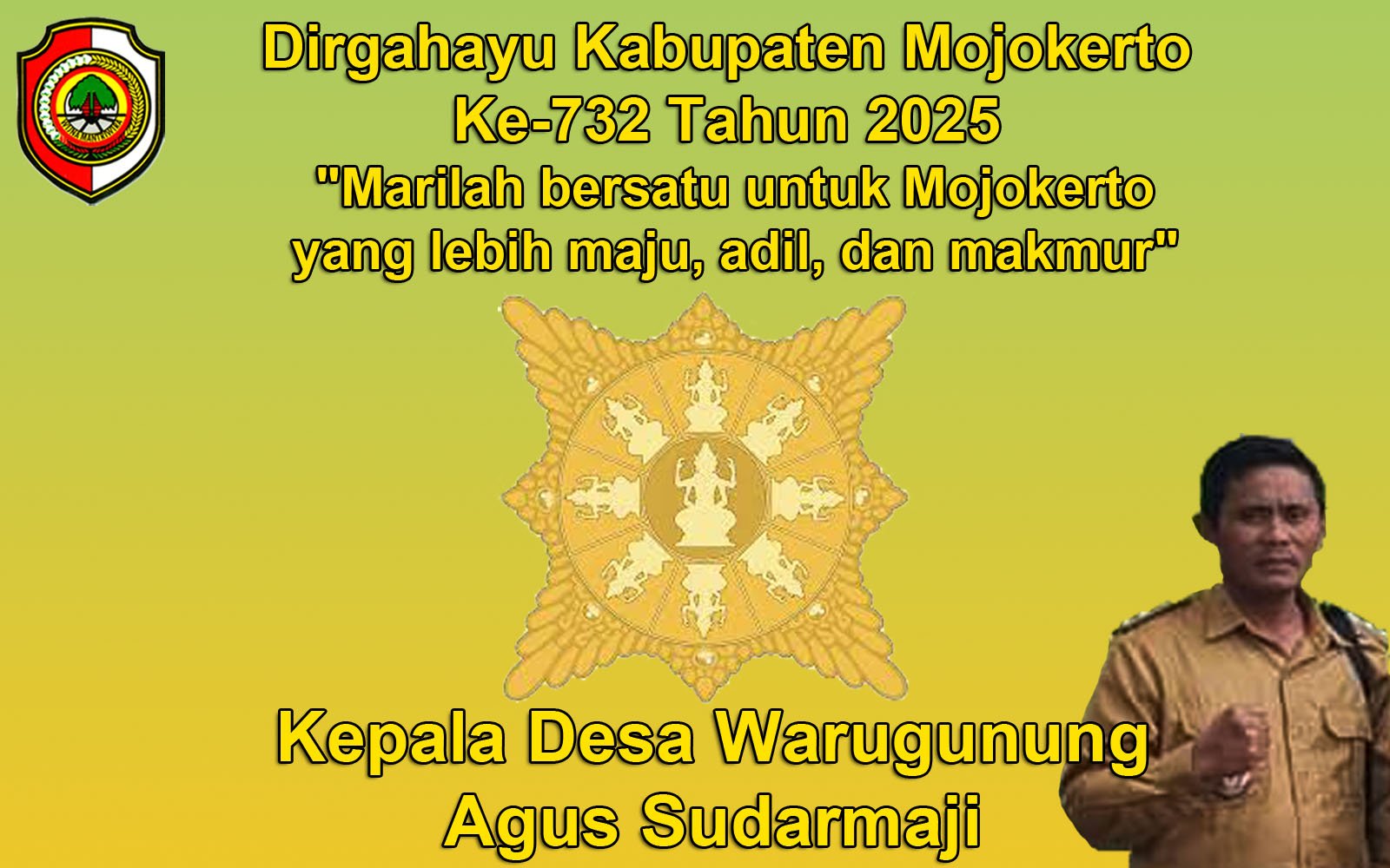 Kepala Desa Warugunung Mengucapkan Dirgahayu Kabupaten Mojokerto Ke-732 Tahun 2025