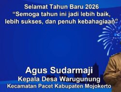 Kepala Desa Warugunung, Pacet, Mojokerto Mengucapkan Selamat Tahun Baru 2026