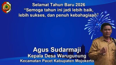 Kepala Desa Warugunung, Pacet, Mojokerto Mengucapkan Selamat Tahun Baru 2026