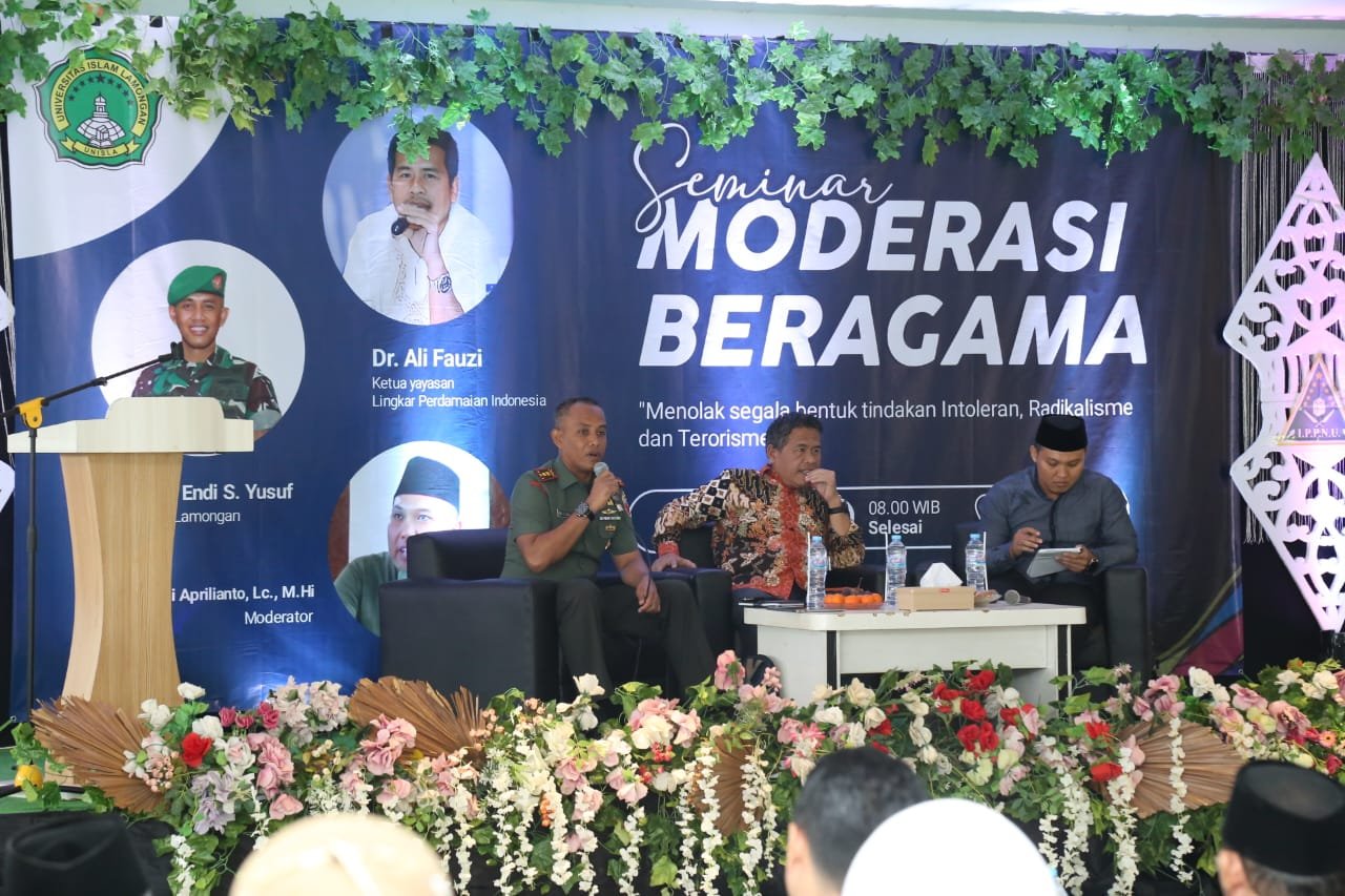 Dandim Lamongan Sampaikan Pesan di Seminar Moderasi Beragama