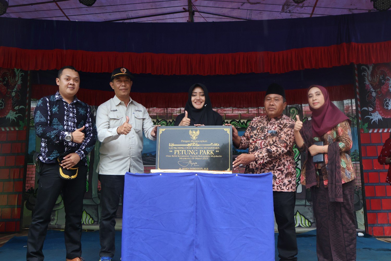 Bupati Mojokerto Resmikan Petung Park, Wisata Bernuansa Bambu di Desa Belik Trawas