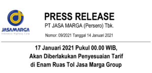 Mulai Besok, Enam Ruas Tol ini Tarifnya Naik