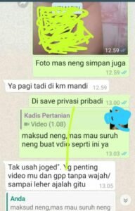 Oknum Kadis Di Pesisir Barat Lampung Diduga Chat Mesra Dengan Seorang Wanita