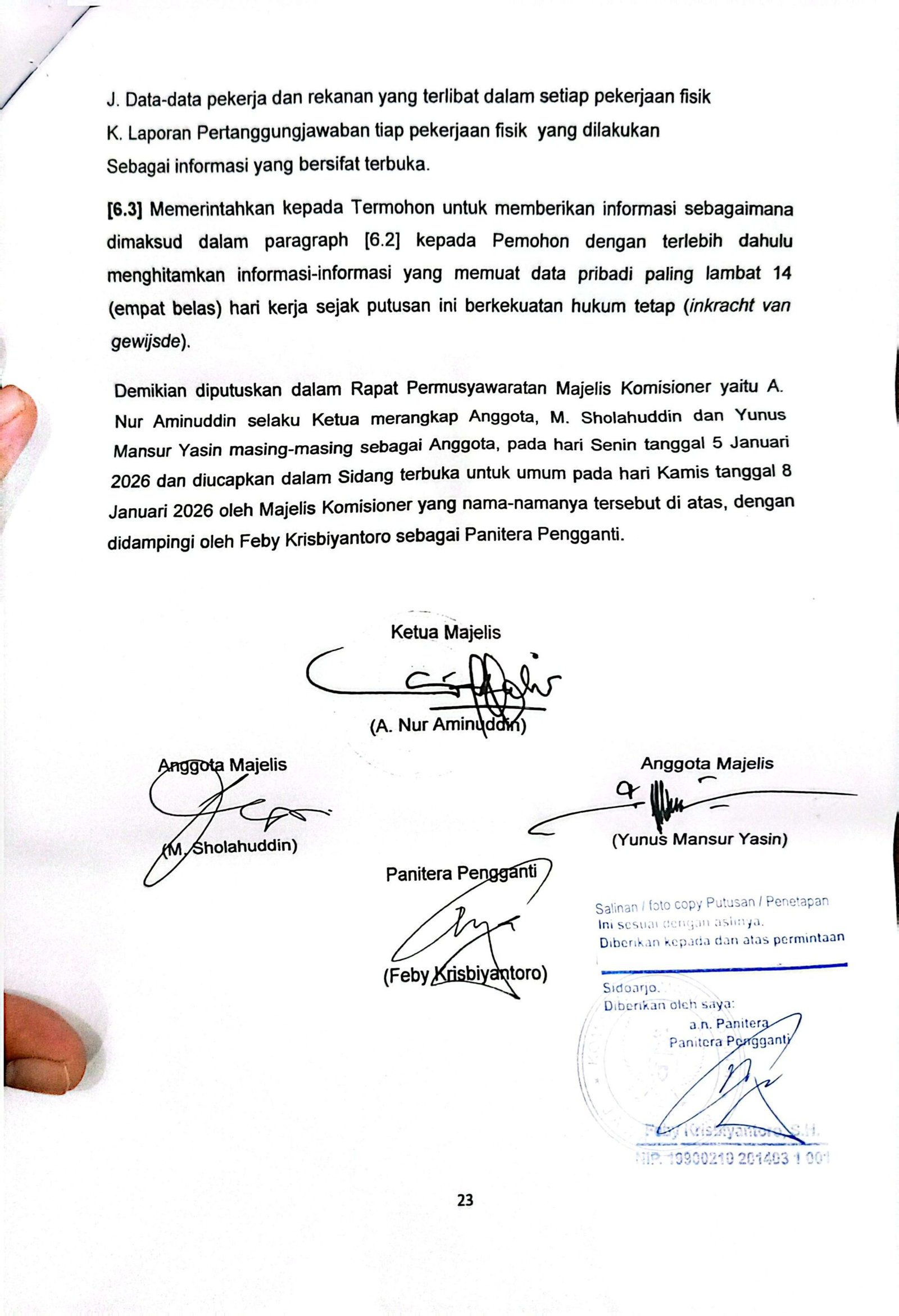 Tak Disangka, Ketua PKDI Mojokerto Kalah Sidang Sengketa Informasi dengan Warganya