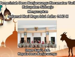 Kepala Desa Banjarwungu Beserta Jajarannya Mengucapkan Selamat Hari Raya Idul Adha 1443 H