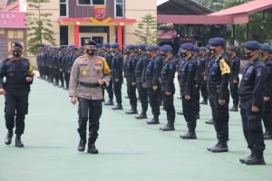 Kapolda Sumsel Pimpin Apel pemberangkatan Satbrimob Polda Sumsel