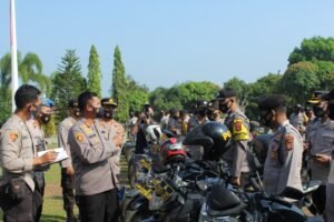 Kapolres Banyuasin Pengecekan Ranmor Siaga Pam Ketupat, Taraweh dan Karhutla