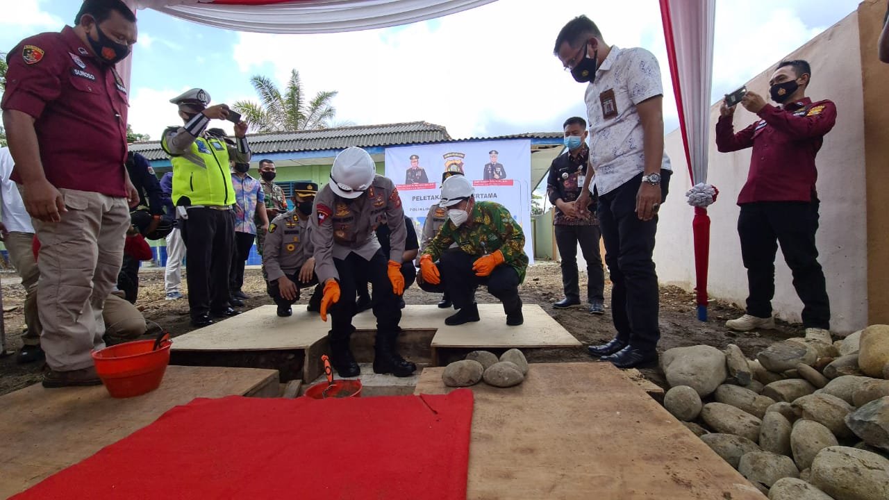 Kapolda Sumsel Letakkan Batu Pertama Gedung Klinik Polres Lubuklinggau
