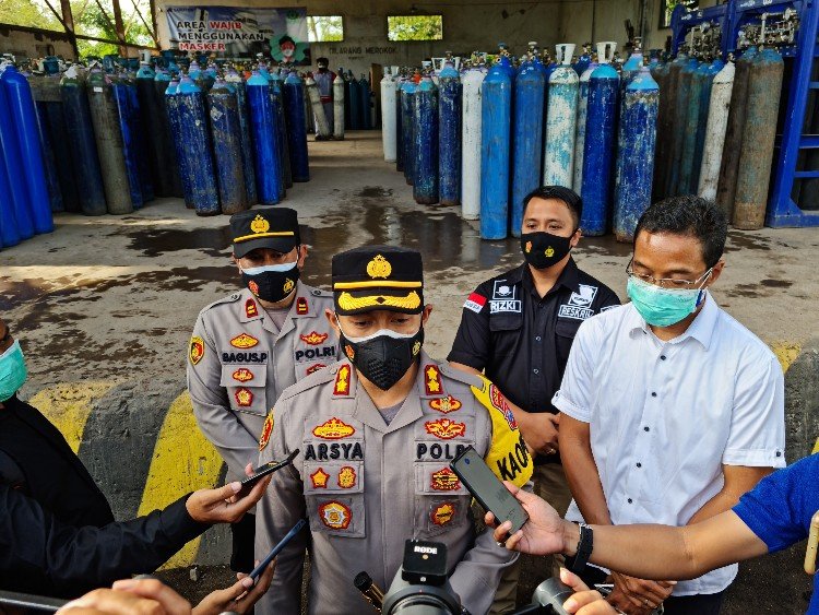 Pastikan Stok Oksigen untuk Layanan Medis, Kapolres Probolinggo: Probolinggo Tercukupi