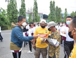 Gandeng Wartawan, Polresta Sidoarjo Jalan Sehat Sambil Bangkitkan Perekonomian