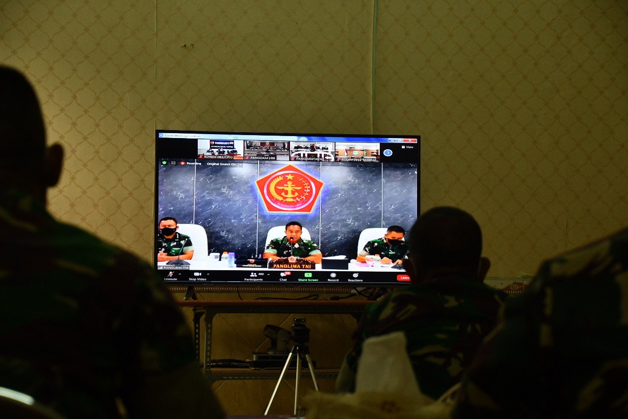 Danrem 082/CPYJ Ikuti Rakoord Dengan Panglima TNI