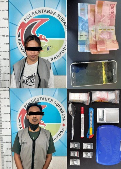 Kurir dan Pengedar Narkoba di Surabaya Berhasil Diamankan Polisi