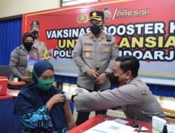 Kapolresta Sidoarjo Pantau Vaksinasi Booster di Wilayah Krian