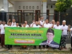 Pengusaha Tahu Krian Sidoarjo Siap Menangkan Gus Muhaimin Pada Pilpres 2024