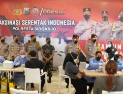 Irwasda Polda Jatim Ikuti Zoom Meeting Vaksinasi Serentak di Sidoarjo