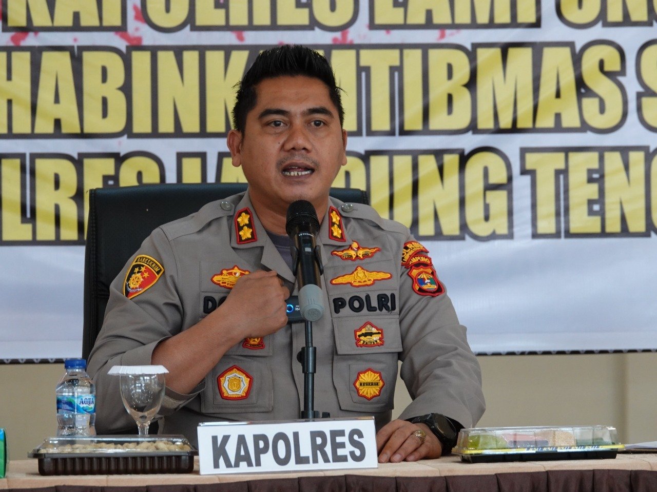 Kapolres Lampung Tengah Berikan Arahan untuk Bhabinkamtibmas