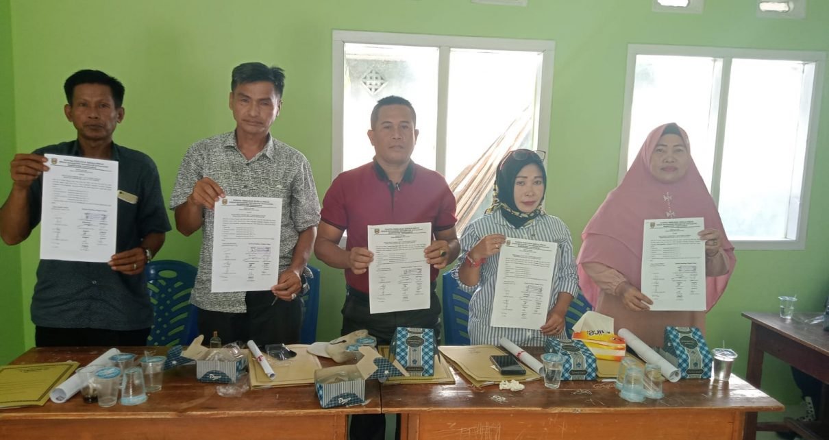 Lima Calon Kepala Pekon Kotaagung Melakukan Pengambilan Nomer Urut