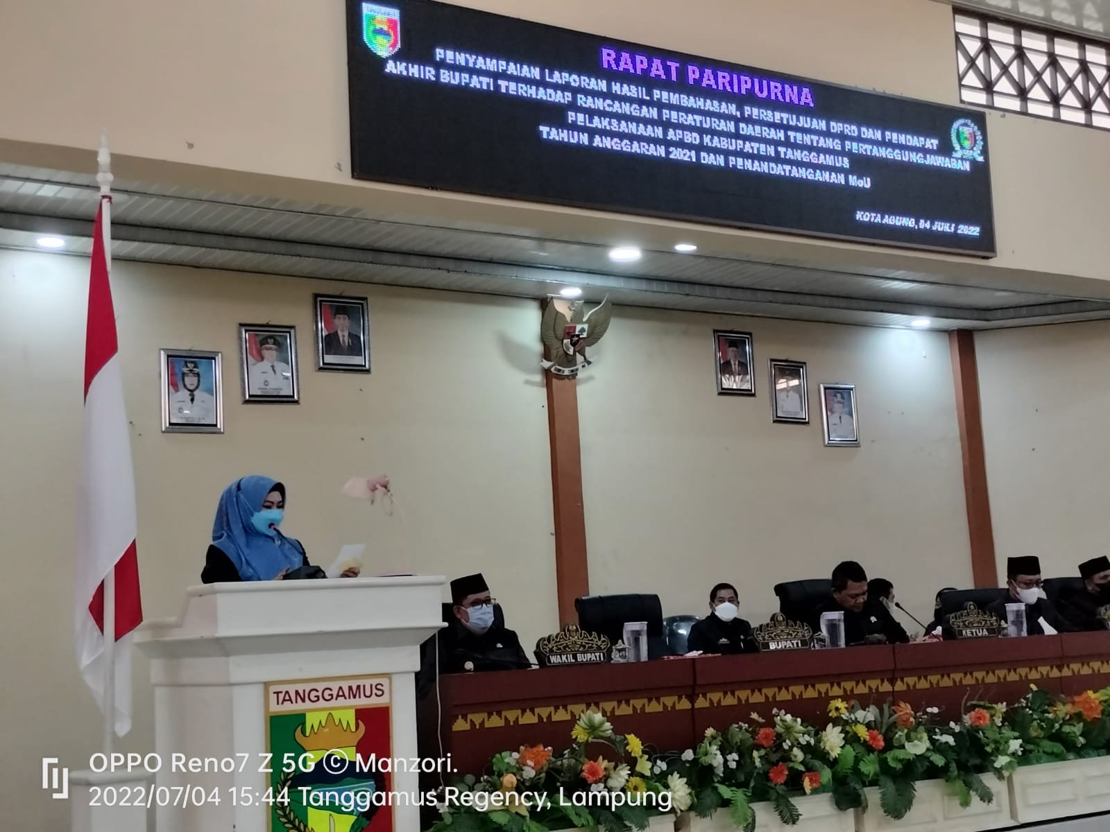 DPRD Tanggamus Gelar Paripurna Pendapat Akhir Bupati Terhadap Raperda Pertanggungjawaban Pelaksanaan APBD