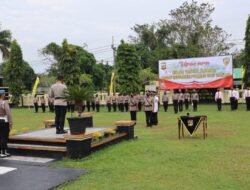 Polres Way Kanan Gelar Upacara Sertijab Kasat Intelkam