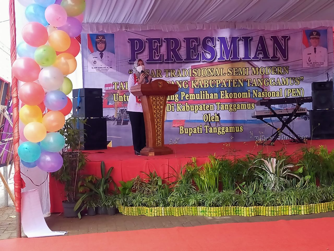 Bupati Tanggamus Resmikan Pasar Talang Padang