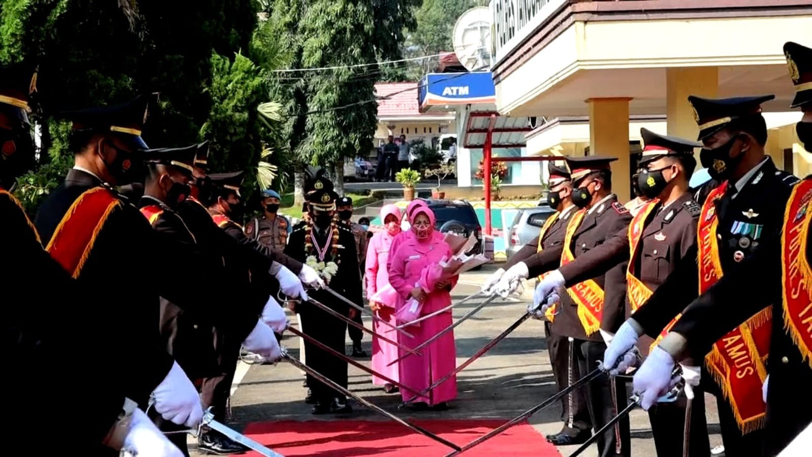 AKBP Bunyamin dan 3 Personel Polres Tanggamus Purnabhakti