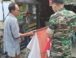 Dandim 0424/Tanggamus Perintahkan  Babinsa Ganti Bendera Rusak
