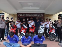 Dipimpin Kasat Reskrim, Tekab 308 Polres Tanggamus Ungkap Curanmor 10 TKP, 7 Motor Diamankan
