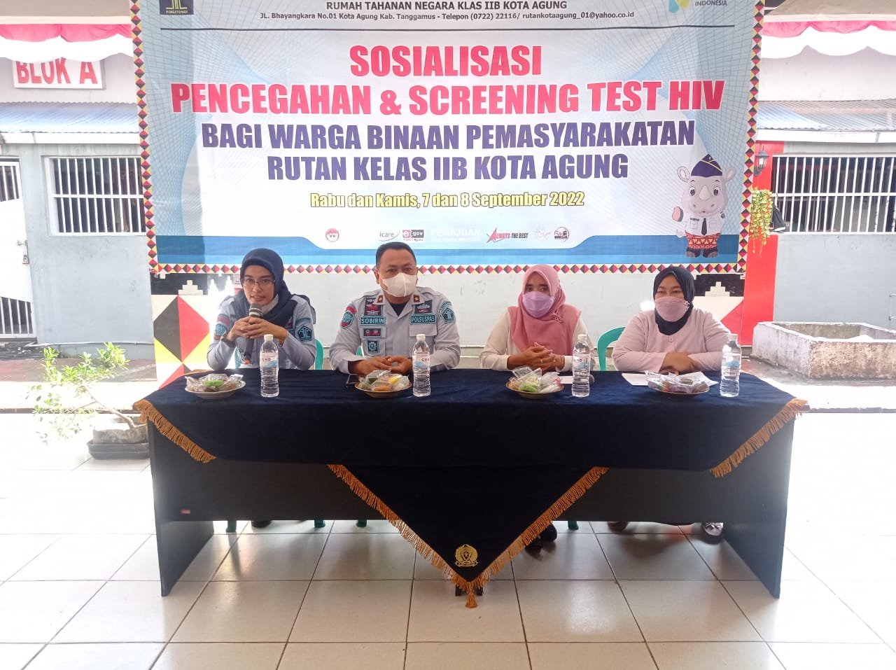Rutan Kota Agung Bersama Puskesmas Kota Agung Sosialisasi dan Tes HIV Hepatitis untuk 299 WBP