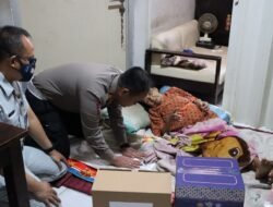 Polres Madiun Kota Beri Bantuan Penderita Cacat Akibat Laka Lantas