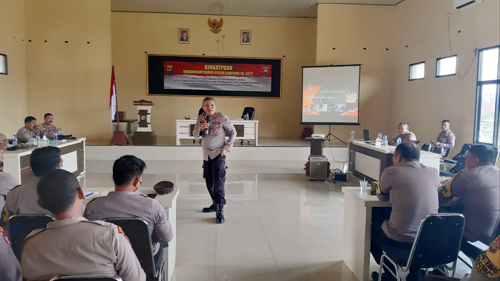Wadir Binmas Polda Lampung Tingkatkan Kompetensi Bhabinkamtibmas Polres Pesawaran
