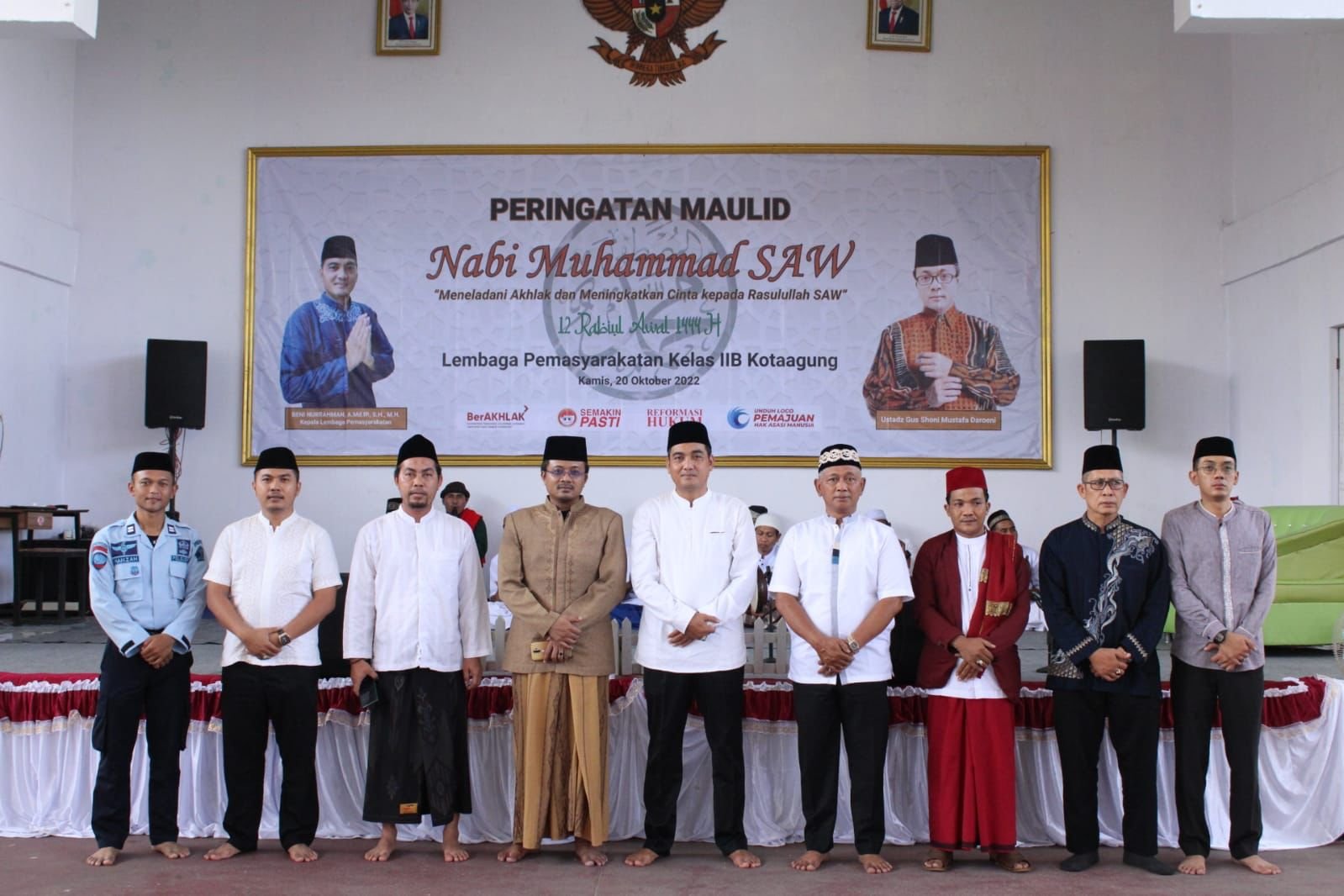Warga Binaan Tampilkan Tausiyah 4 Bahasa dan Sungkeman kepada para Ibu Hiasi Peringatan Maulid Nabi Muhammad SAW 1444 H di Lapas Kotaagung