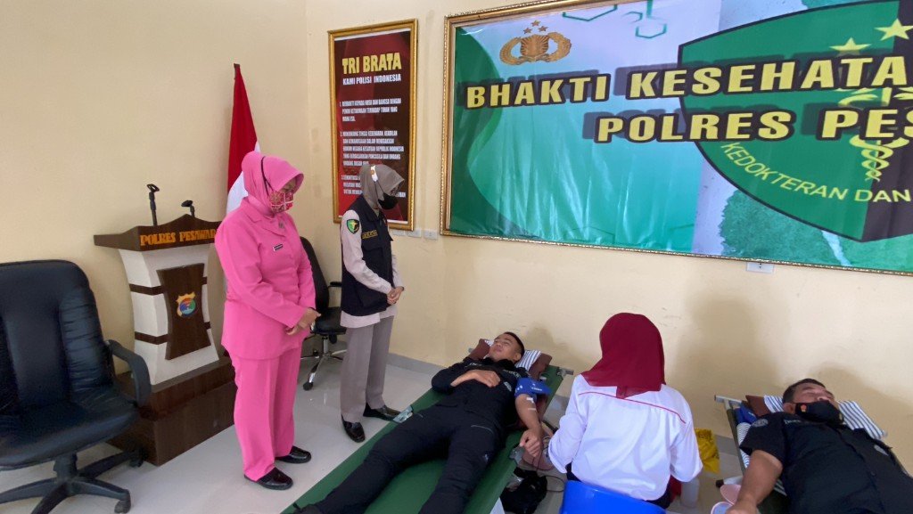 Polres Pesawaran Gelar Kegiatan Donor Darah 5000 Kantong