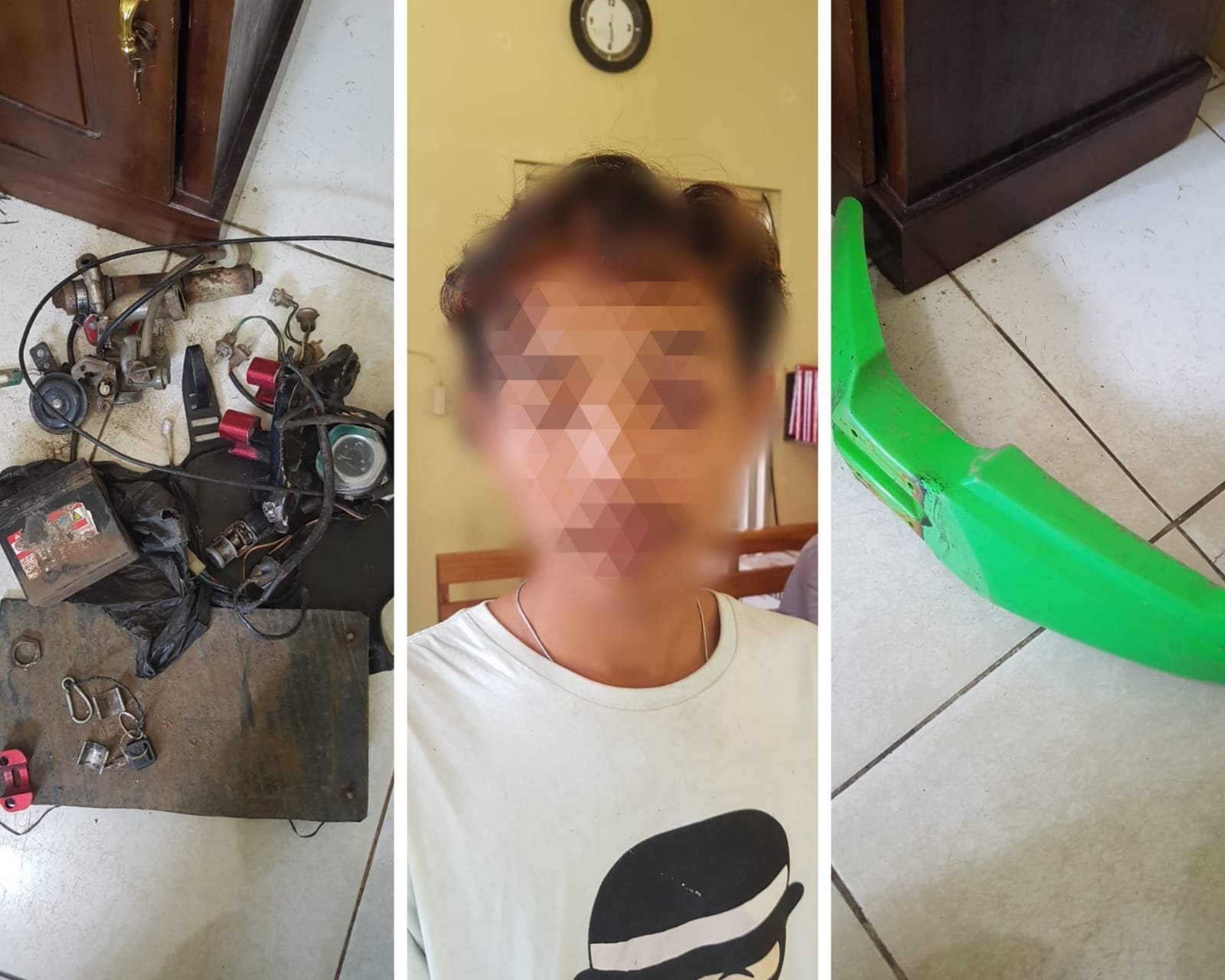 Kepergok Curi Motor, Warga Peria 21 Tahun Diamankan Polsek Gedong Tataan