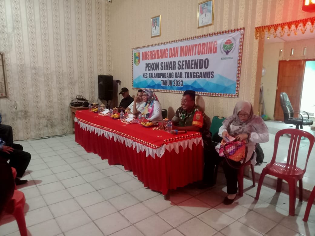 Kepala Pekon Sinar Semende Laksanakan Kegiatan Musrenbang 2023
