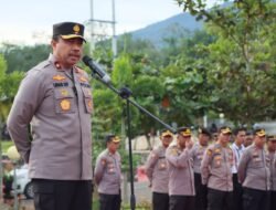 Wakapolda Lampung Pimpin Apel Pagi di Polres Pesawaran