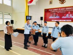 Pisah Sambut Pejabat Administrasi Lapas Kotaagung, Kalapas Berpesan Amankan Kebijakan Pimpinan Dan Berikan Kinerja Terbaik