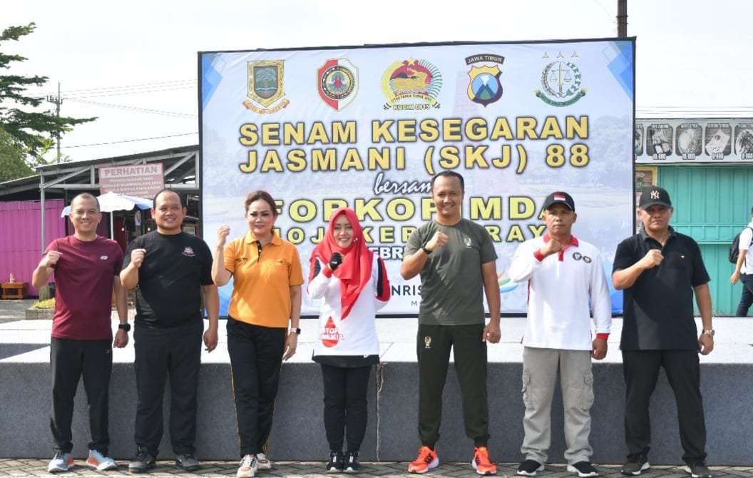 Kodim 0815/ Mojokerto Bareng Forkopimda Mojokerto Raya Gelar SKJ 88