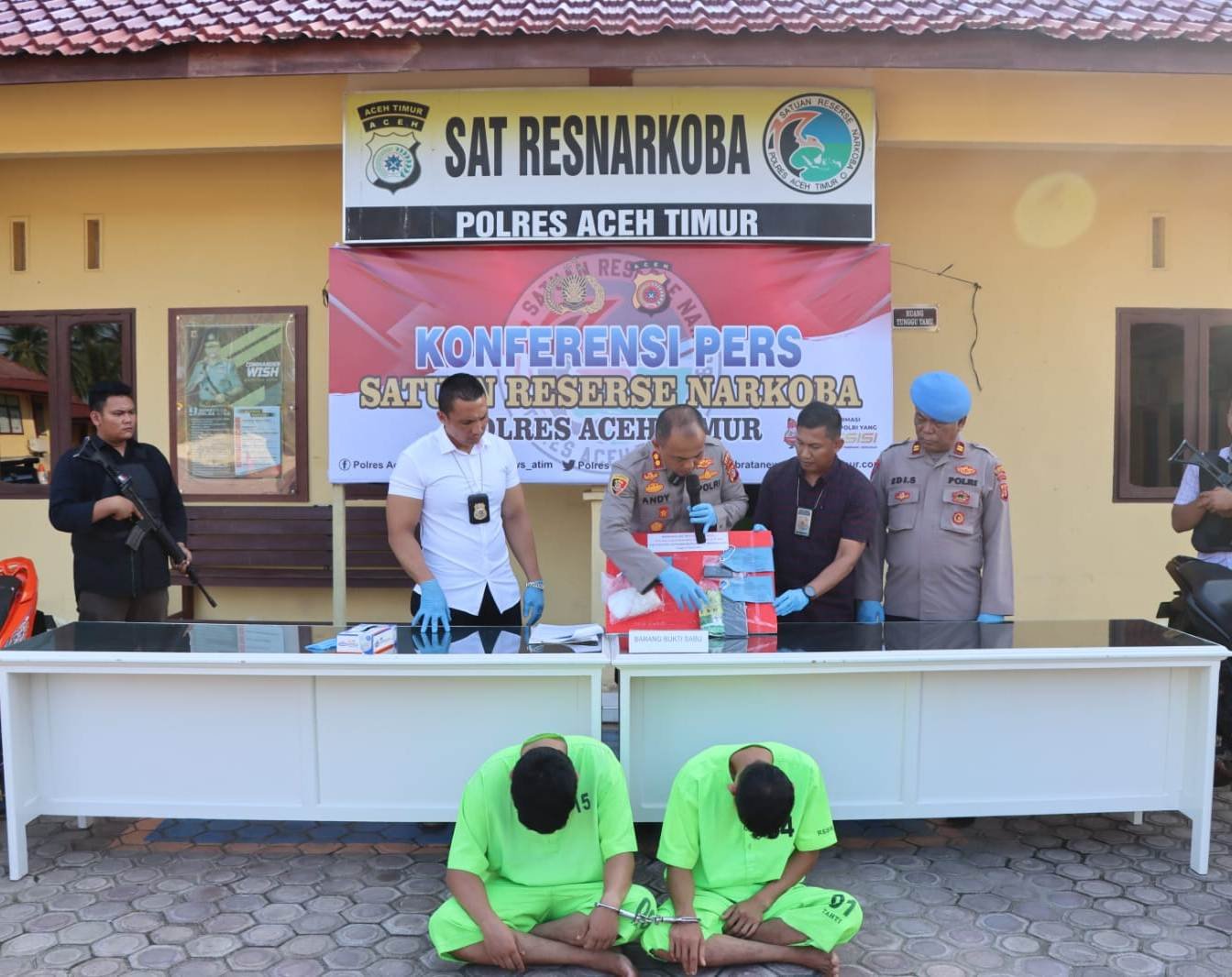 Satresnarkoba Polres Aceh Timur Tangkap Pengedar Sabu Saat Akan Transaksi di Pekarangan Mesjid