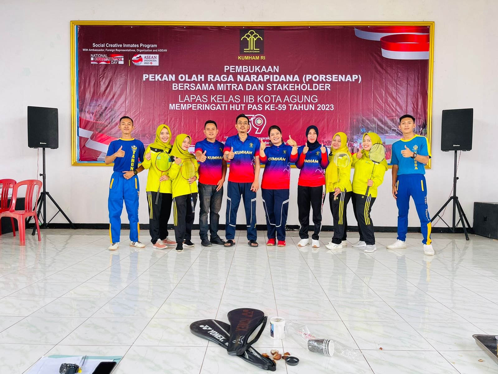 Pekan Olahraga Dan Seni Narapidana Resmi Dibuka! Lapas Kotaagung Ikuti Turnamen Tenis "Lapas Metro Cup", dan Gelar PORSENAP Meriahkan Peringatan Hari Bakti Pemasyarakatan ke-59