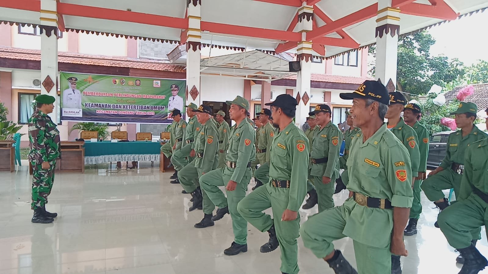 Koramil Gondang Bareng Forkopimcam Berdayakan Kapasitas Satuan Linmas, Begini Caranya