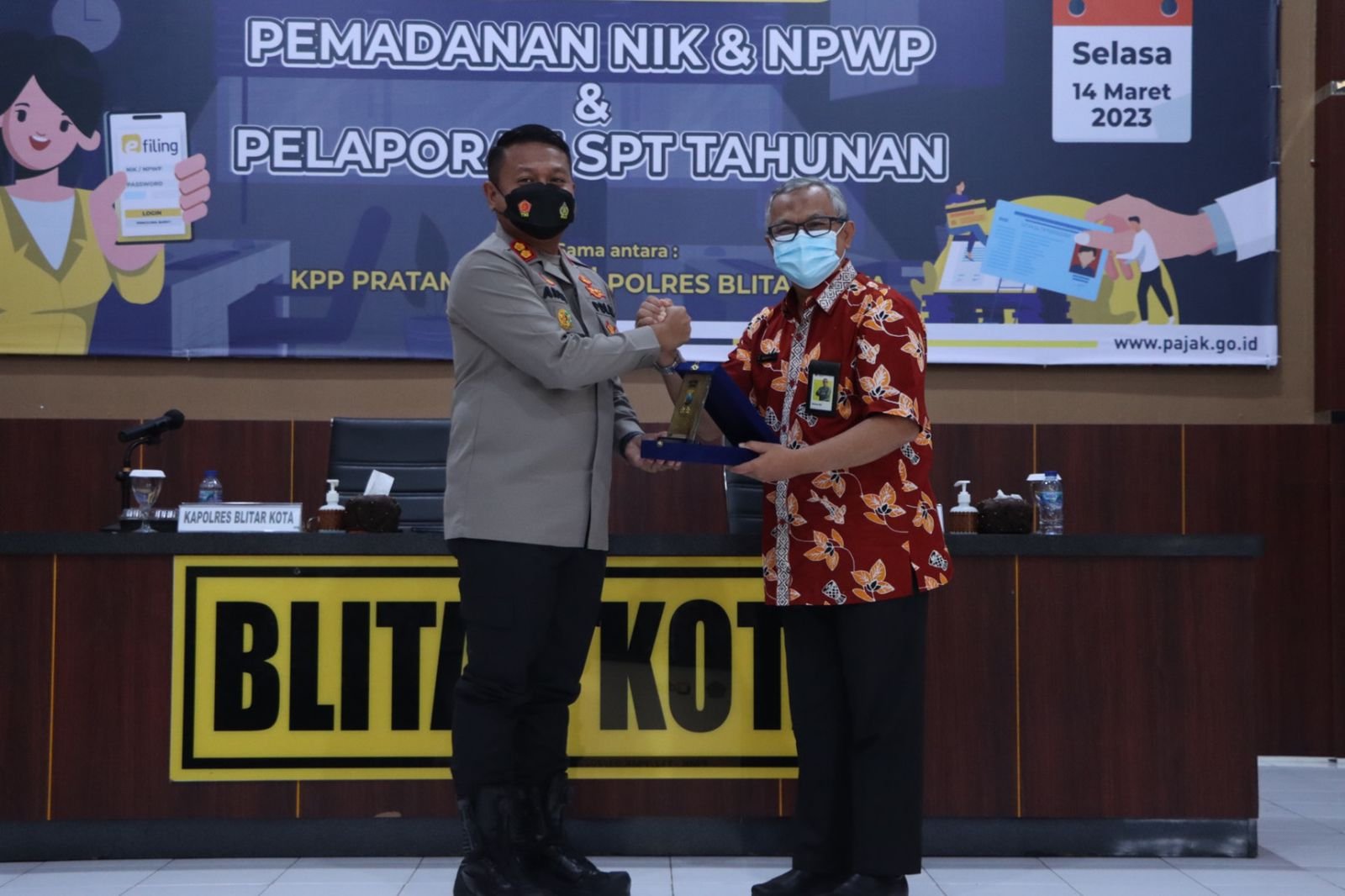 Polres Blitar Kota Bersama KPP Pratama Gelar Sosialisasi Perpajakan